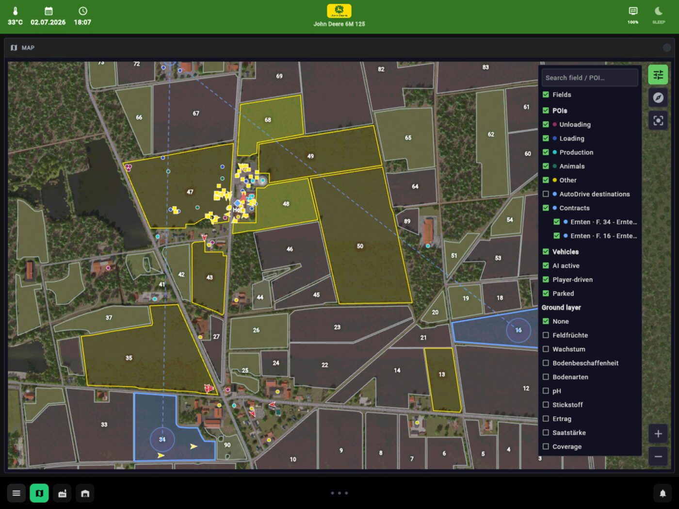 Map: filters and ground layers